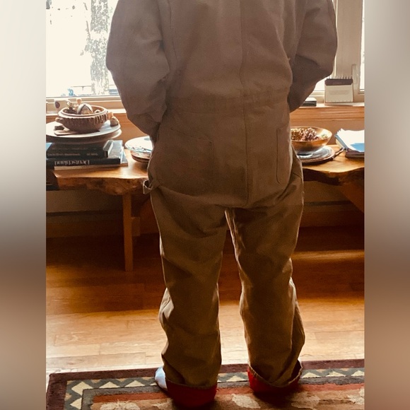 🫎 CARHARTT Red Quilted COVERALLS VNUC RARE 40 Tall UniSex - Picture 6 of 16